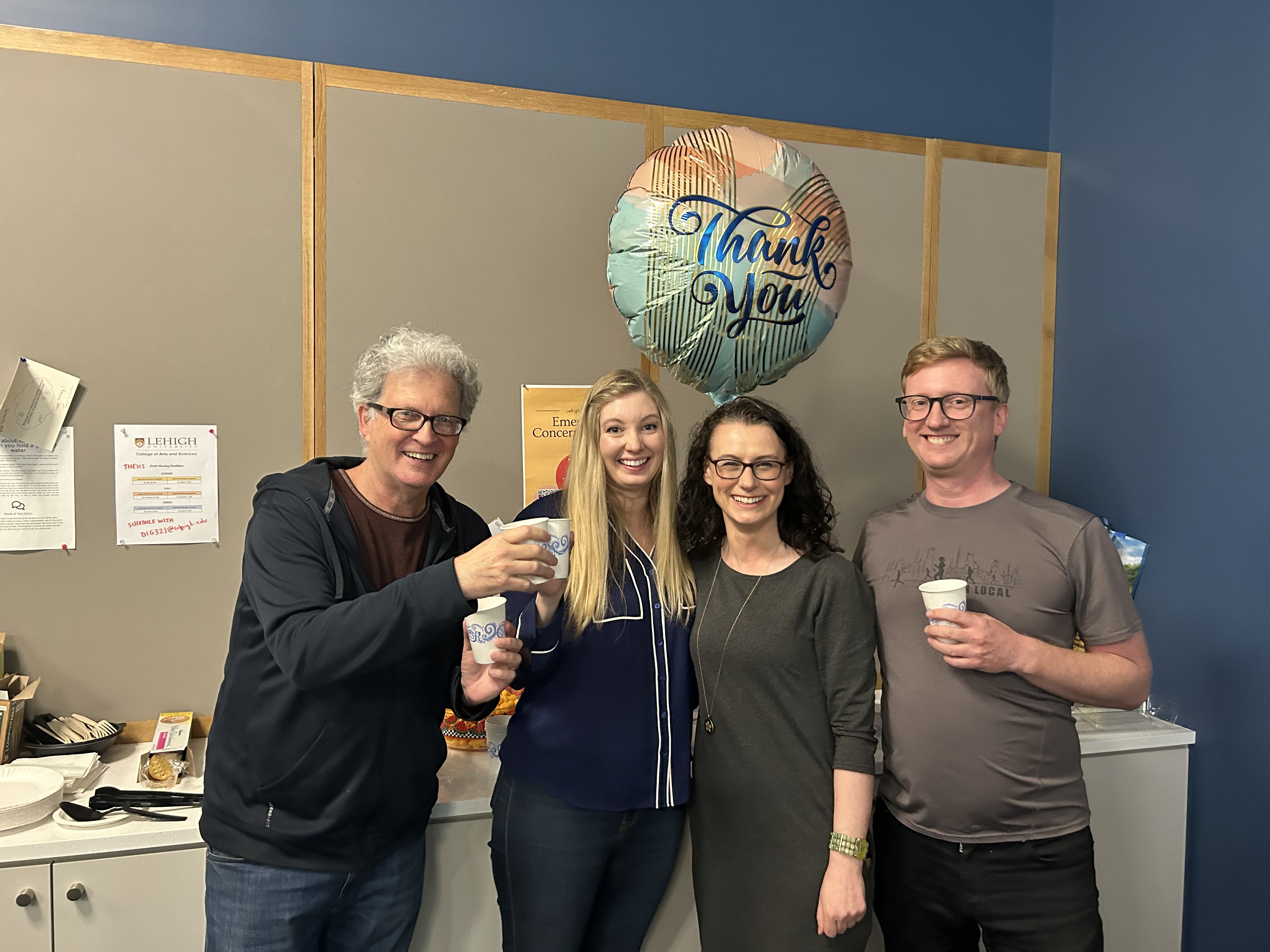 Dr. Laura Wolter celebrating her dissertation defense